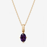 Oval June Birthstone Alexandrite Necklace