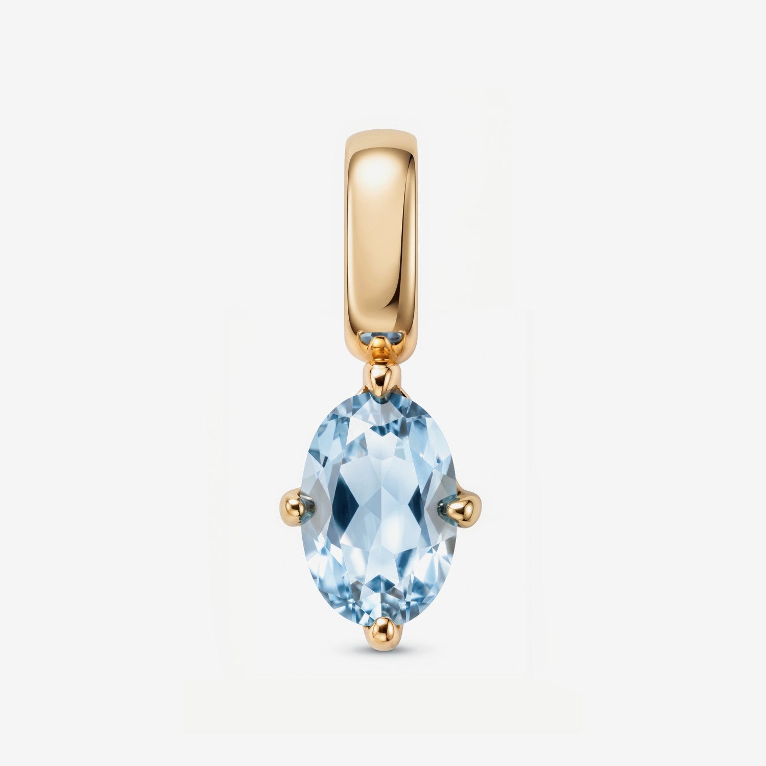 Oval March Aquamarine Charm