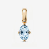 Oval March Aquamarine Charm
