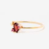 Pear Cut Garnet Cluster Ring Elara