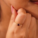 Pear Cut Garnet Cluster Ring Elara