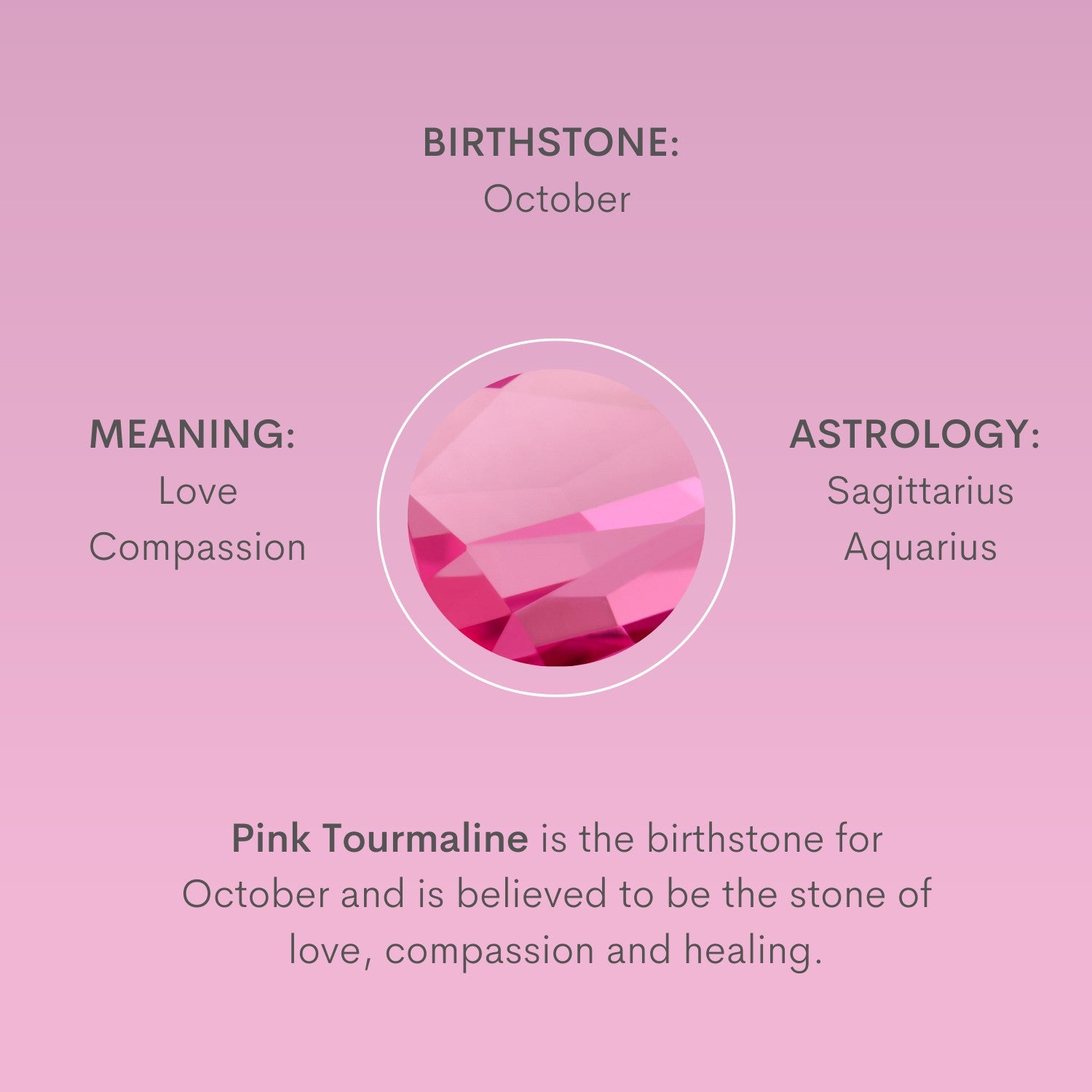 Pink October Standees Pink Tourmaline October Birthstone Baguette Necklace – Little Sky Stone