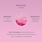 Pink Tourmaline October Birthstone Baguette Charm | Little Sky Stone