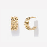 Rope Twisted Hoop Earrings - Blake