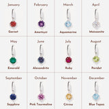 Round Birthstone Sterling Silver Charm