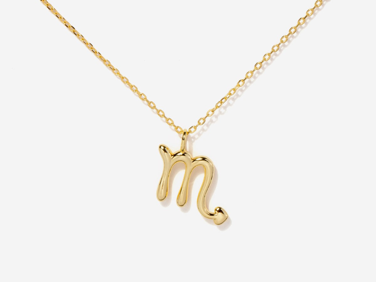 Scorpio Zodiac 14K Gold Plated Necklace | Little Sky Stone