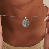 Morning Glory September Birth Flower Silver Necklace