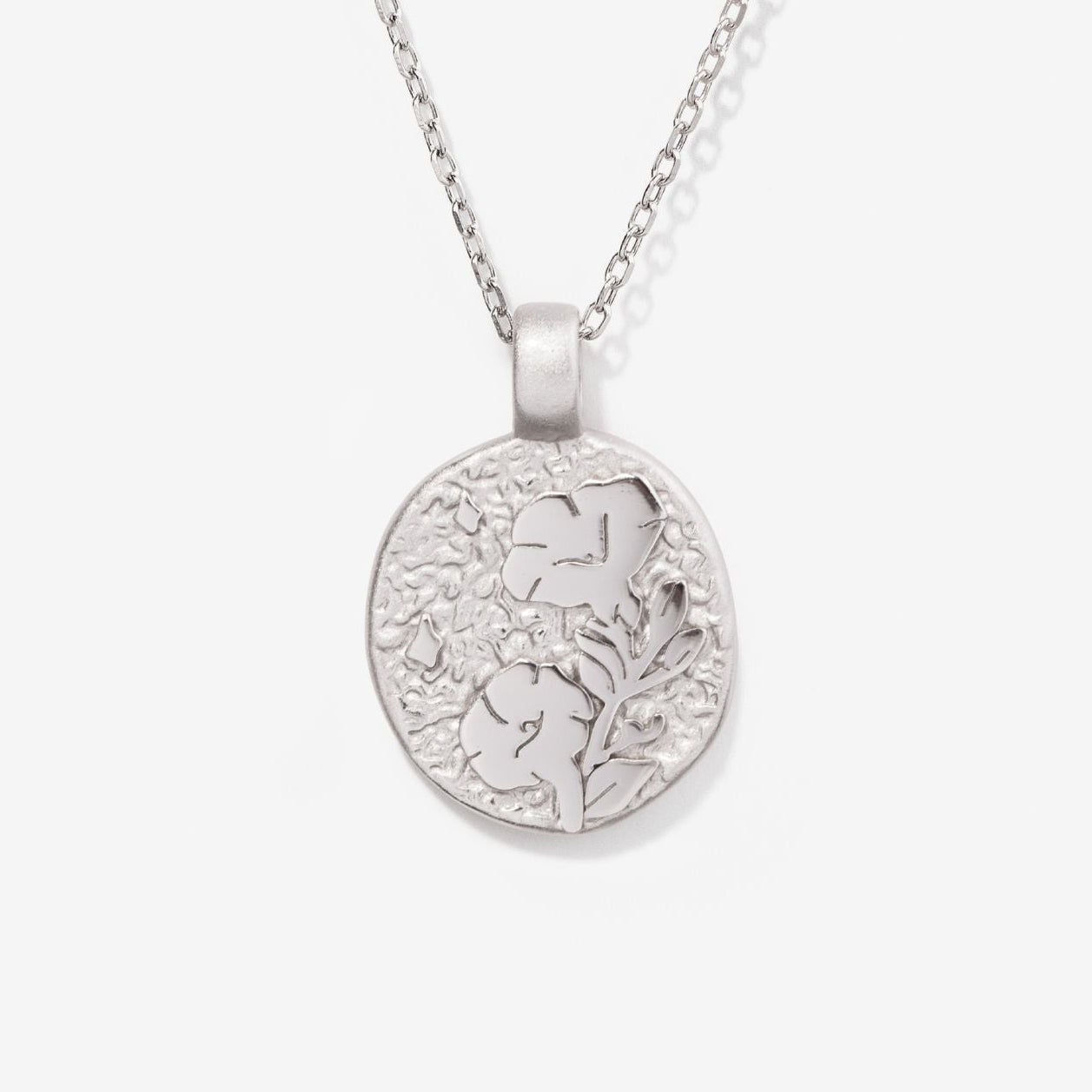 Morning Glory September Birth Flower Silver Necklace