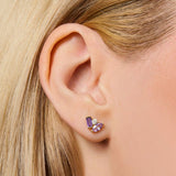 Seraphina Amethyst Stud Earrings