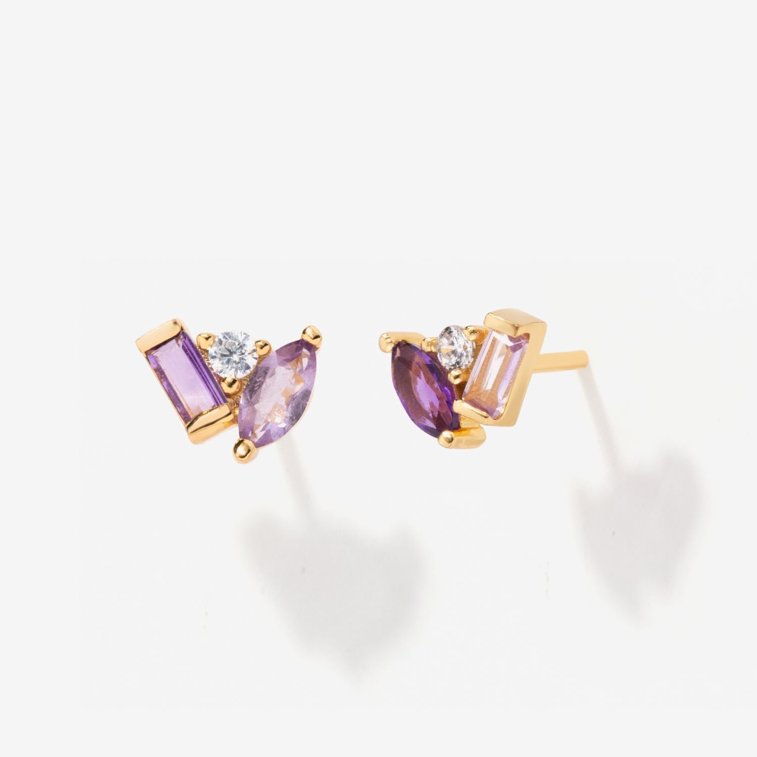 Seraphina Amethyst Stud Earrings
