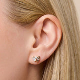 Seraphina Moissanite Grey Spinel Stud Earrings