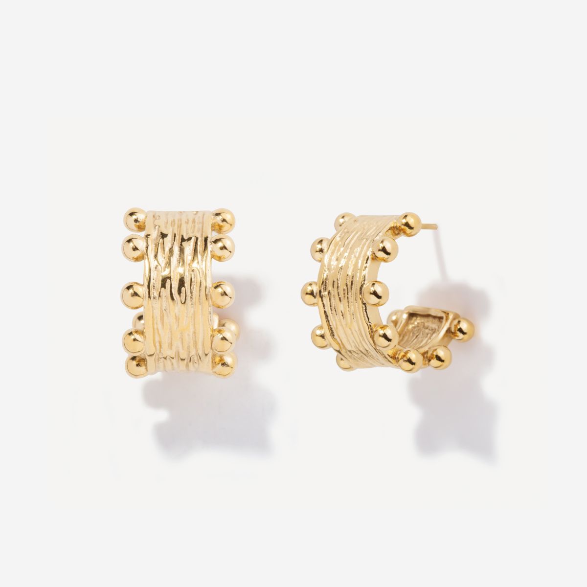 Stardust Textured Hoop Earrings