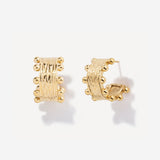 Stardust Textured Hoop Earrings