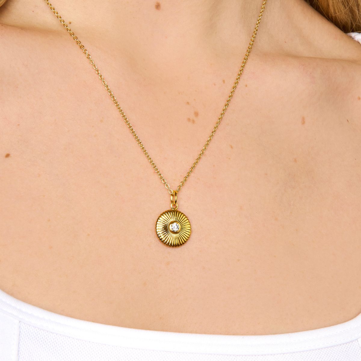 Sunburst Palmer Pendant Necklace
