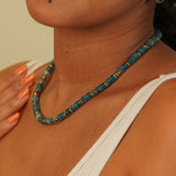 Teal Beaded Necklace Joyce