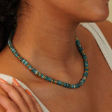 Teal Beaded Necklace Joyce