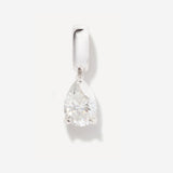 Birthstone Teardrop Silver Charm