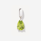 Birthstone Teardrop Silver Charm
