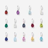 Teardrop Birthstone Sterling Silver Charms