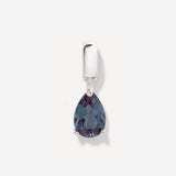 Birthstone Teardrop Silver Charm
