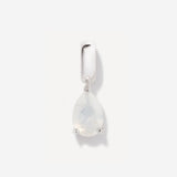 Birthstone Teardrop Silver Charm
