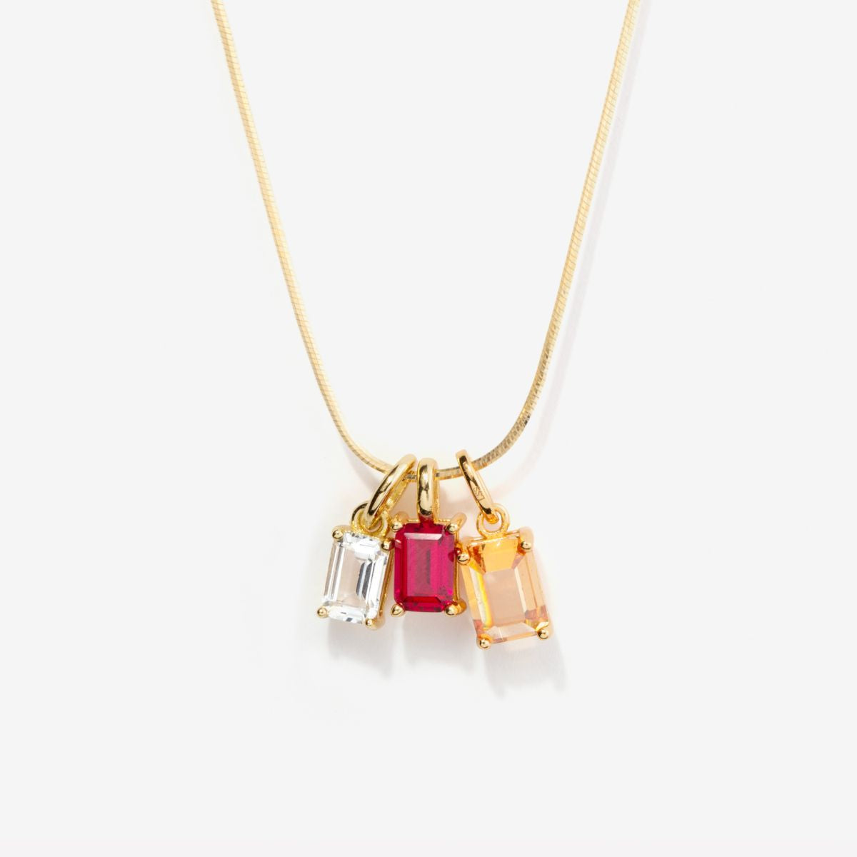 Three Birthstone Necklace - Ada