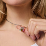 Kenzie Three Birthstone Silver Necklace