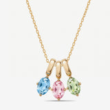 Three Oval Birthstone Necklace