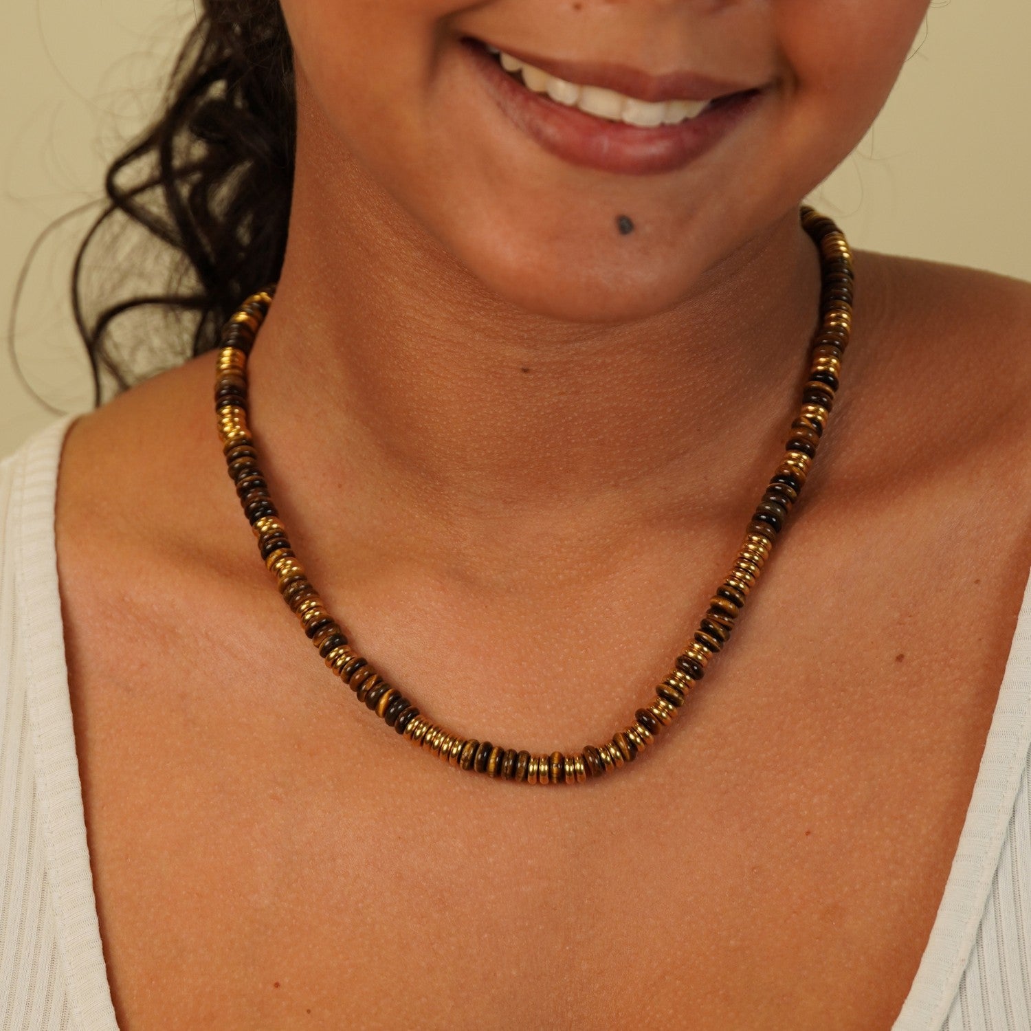Tiger's Eye Beaded Necklace Joyce
