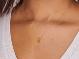 Baguette Peridot August Birthstone Necklace | Little Sky Stone