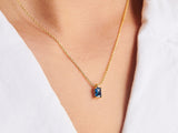 Baguette Sapphire September Birthstone Necklace | Little Sky Stone