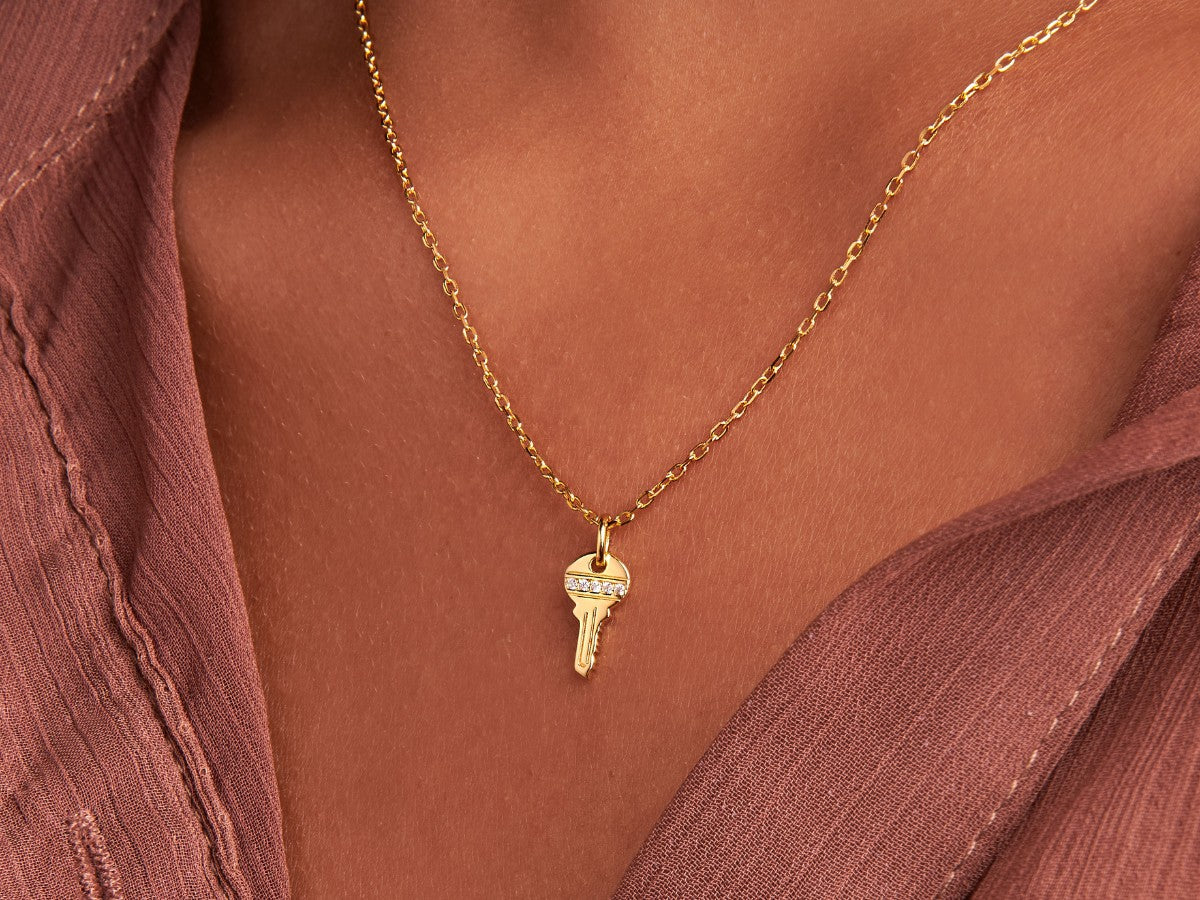 Tiny Key Pendant Necklace | Little Sky Stone