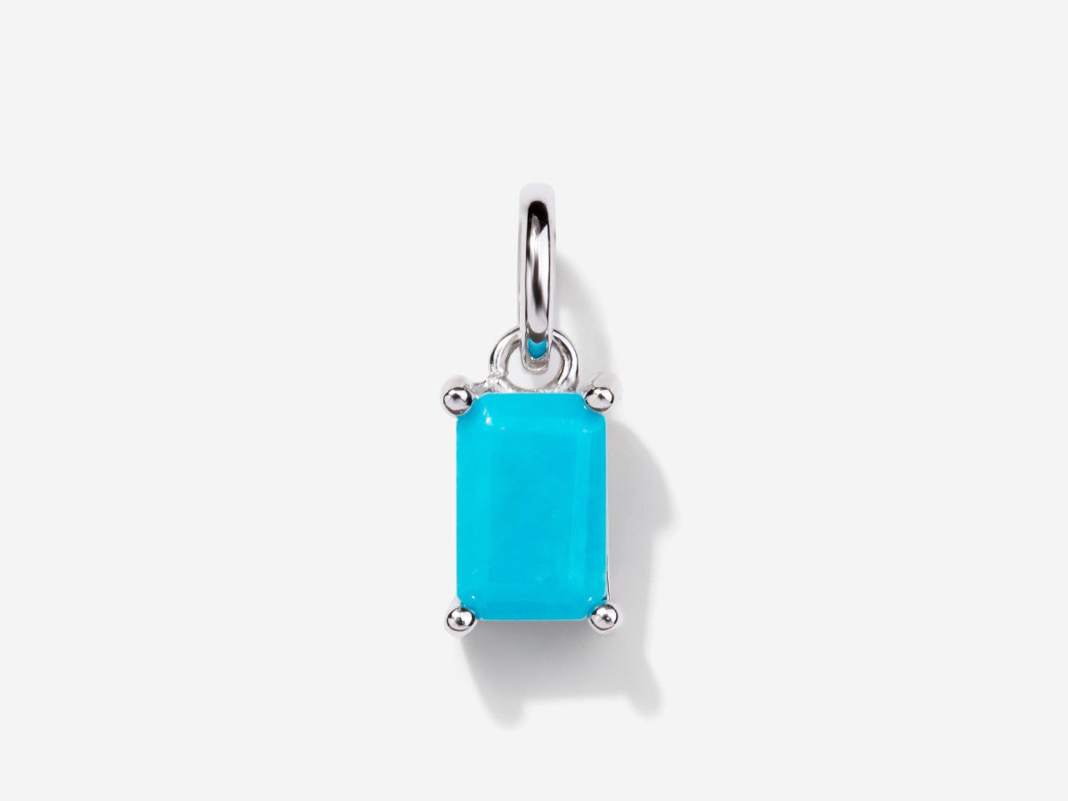 Turquoise December Birthstone Silver Charm | Little Sky Stone