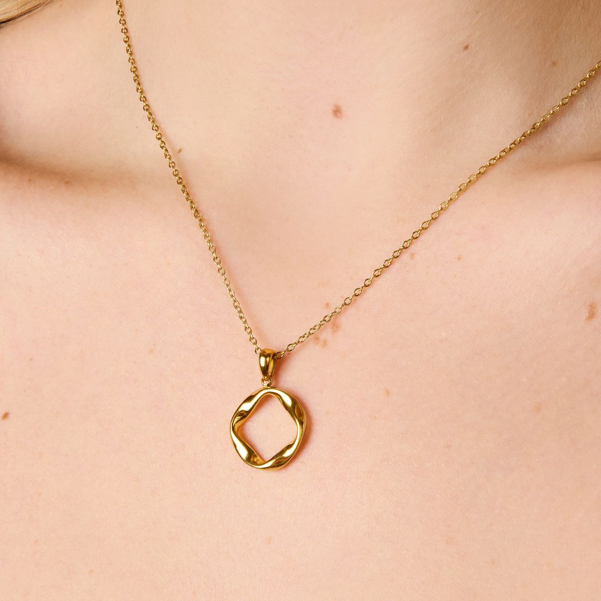Twisted Infinity Circle Charm Necklace