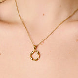 Twisted Infinity Circle Charm Necklace
