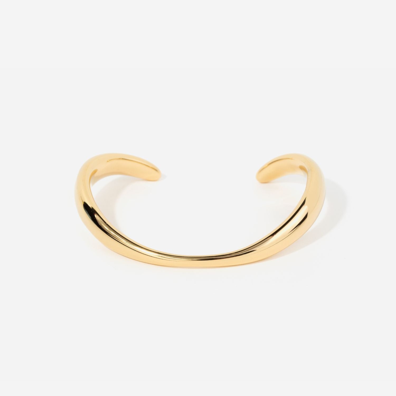 Wave Cuff Bracelet in 14k gold Stainless Steel