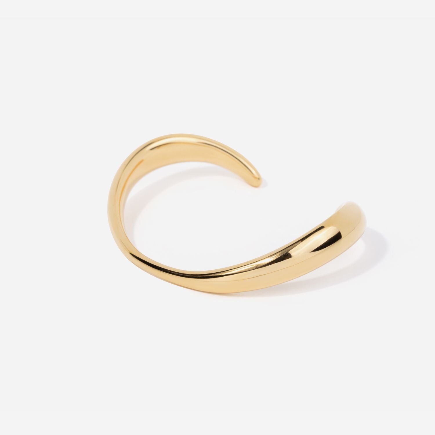 Wave Cuff Bracelet in 14k gold Stainless Steel