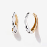 Wavy Two Tone Hoops - Ash
