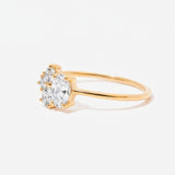 White Topaz Cluster Ring Varena