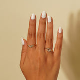 White Topaz Cluster Ring Varena