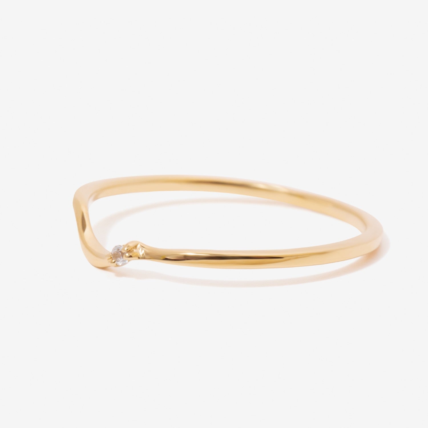 White Topaz Wave Stacker Ring Sanne