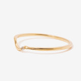 White Topaz Wave Stacker Ring Sanne