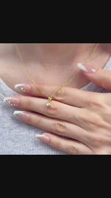 Teardrop Birthstone Necklace For Her