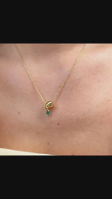 Ina Birthstone Spacer Charm Necklace