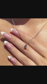 Alexandrite June Birthstone Sterling Silver Necklace