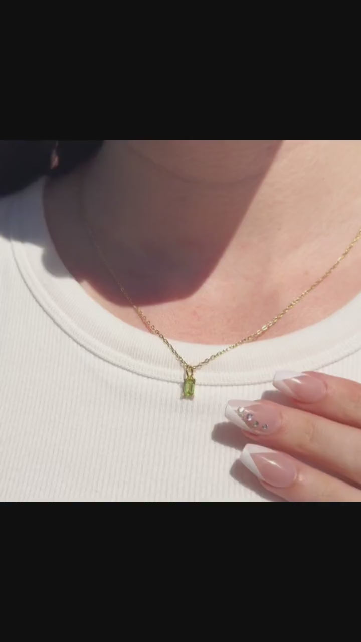Peridot August Birthstone Necklace