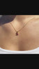 Teardrop Birthstone Initial Necklace