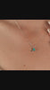 Birthstone Uppercase Initial Silver Necklace