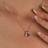 Three Teardrop Silver Necklace