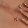 Three Teardrop Silver Necklace